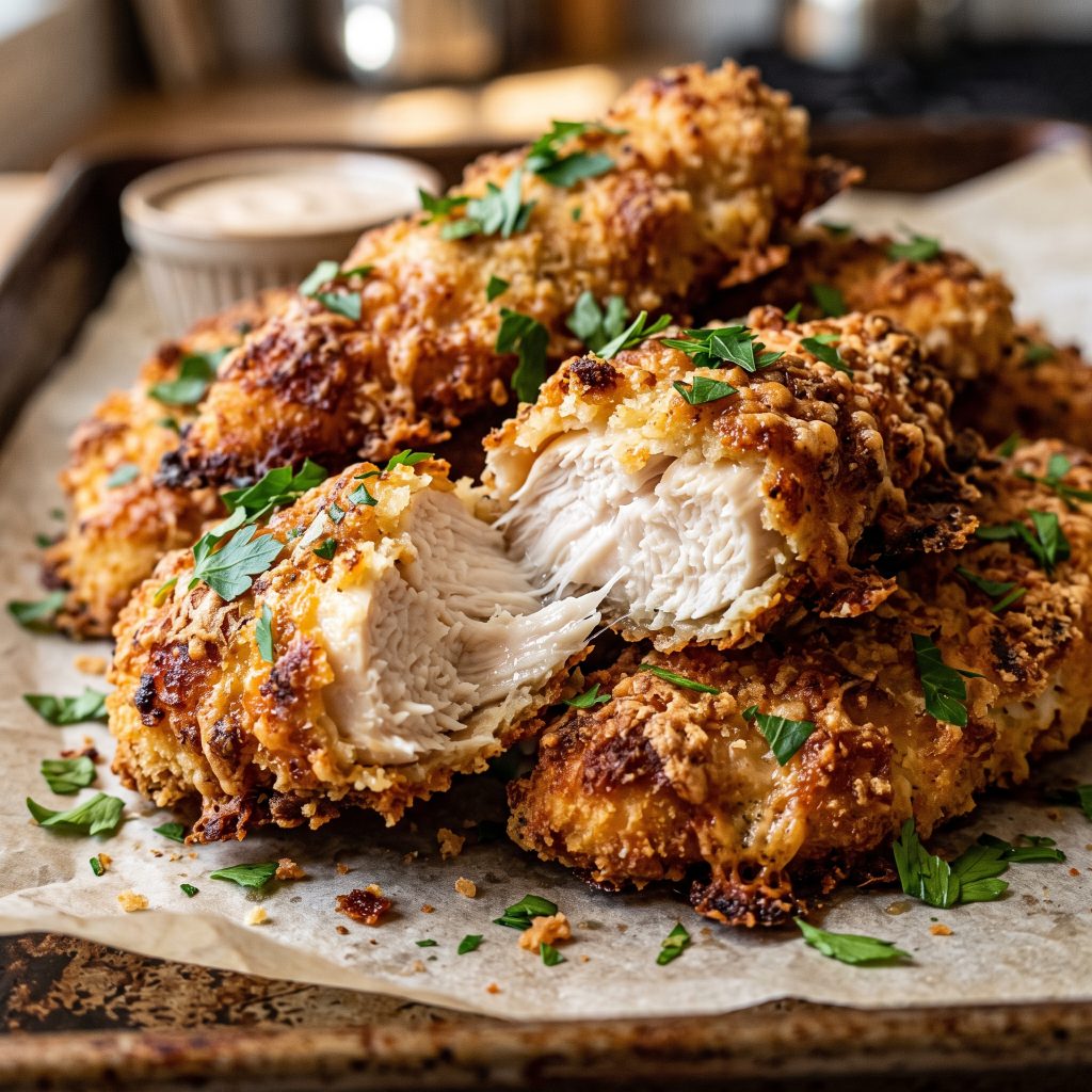 Crack Chicken Tenders: Parmesan and Mayo Crusted Chicken